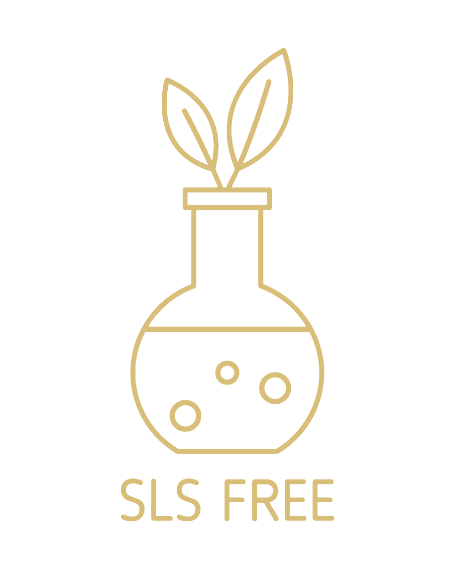 sls free illustration with bottle and leaves coming out of it